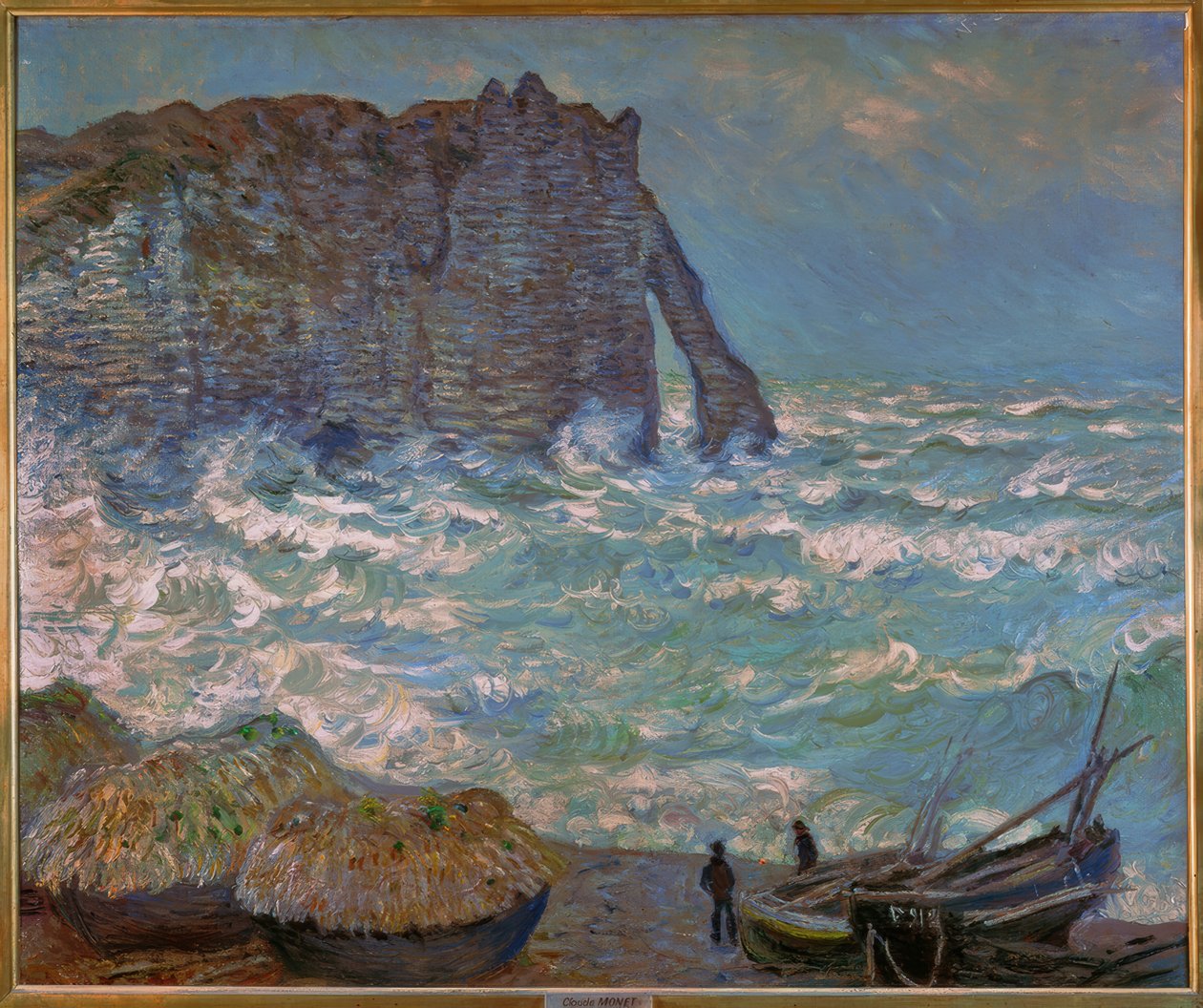 Étretat, mare agitato da Claude Monet