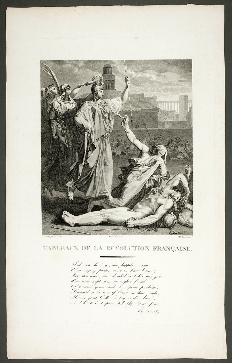 Frontespizio della serie Tableaux de la révolution française da Claude Nicolas Malapeau