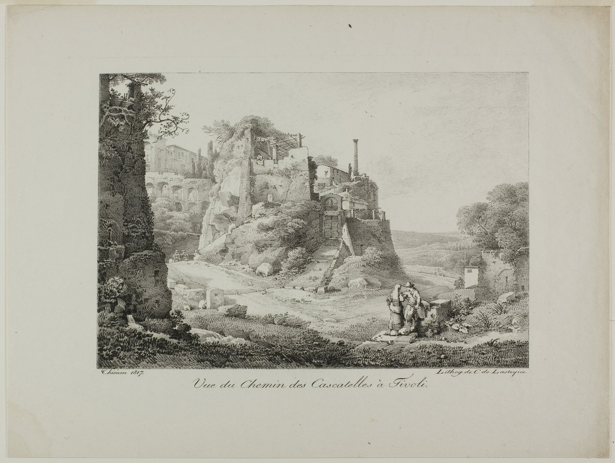 Vista della strada da Cascatelle a Tivoli da Claude Thienon