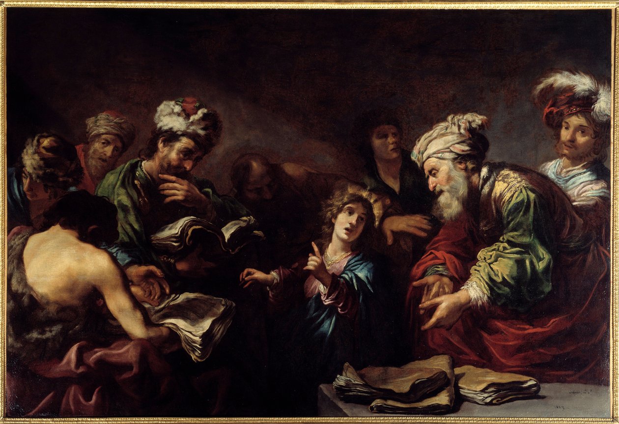 Gesù tra i dottori da Claude Vignon