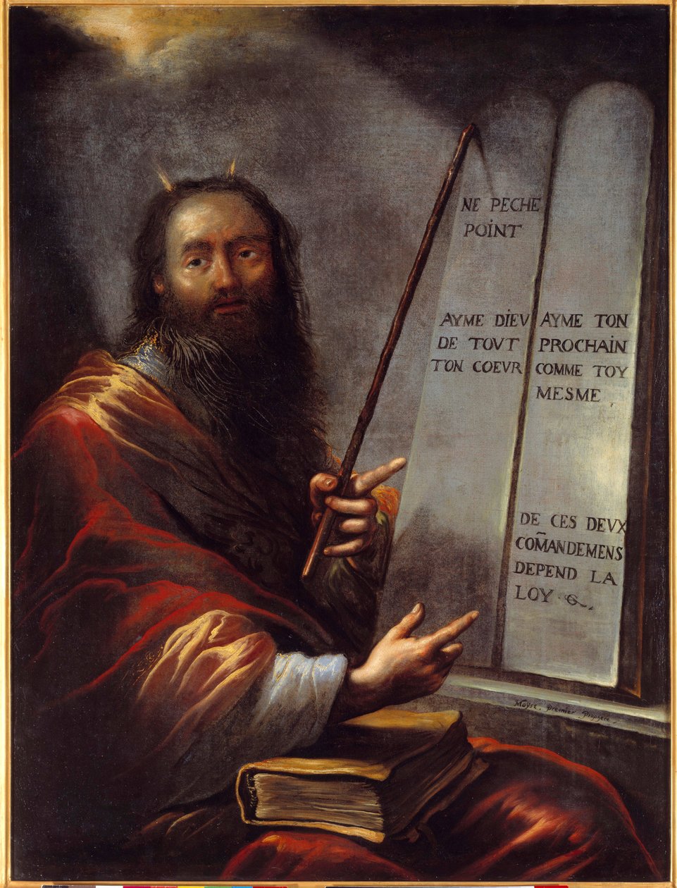 Mosè e le Tavole della Legge da Claude Vignon