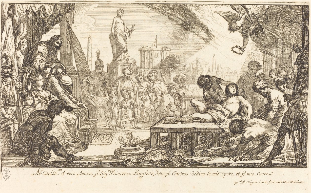 Il Martirio di San Lorenzo da Claude Vignon