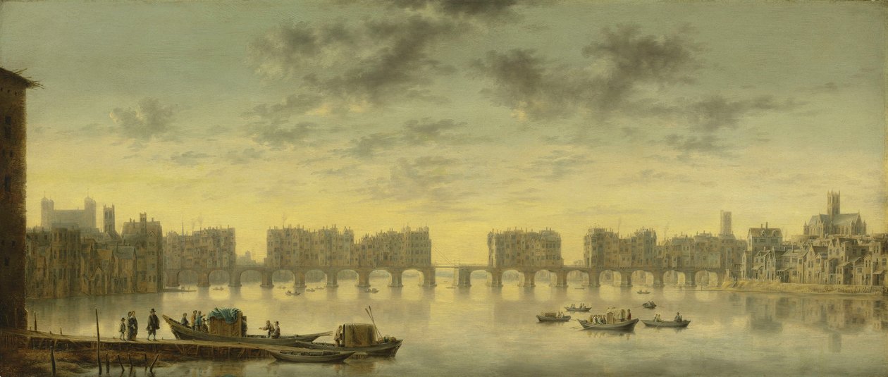 Vecchio ponte di Londra da Claude de Jongh