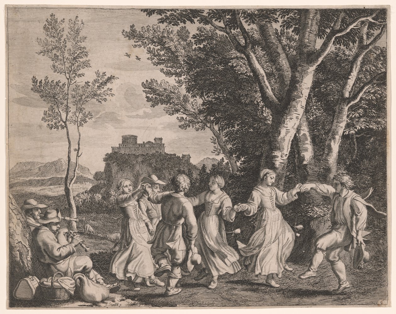 La danza, piatto 6 da Pastorales da Claudine Bouzonnet Stella