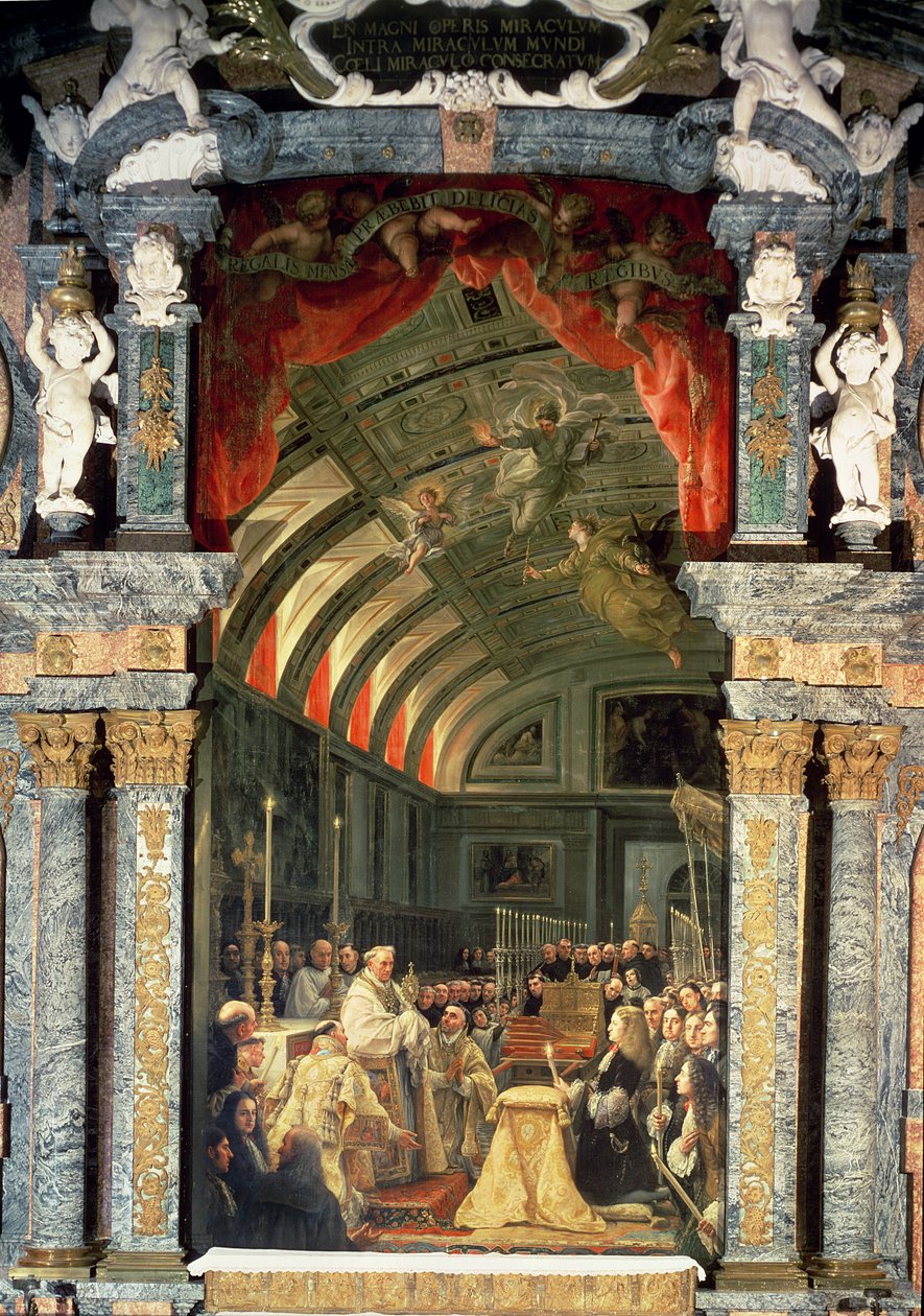 Santa Comunione di Carlo II (1661-1700) e la sua corte, 1690 da Claudio Coello