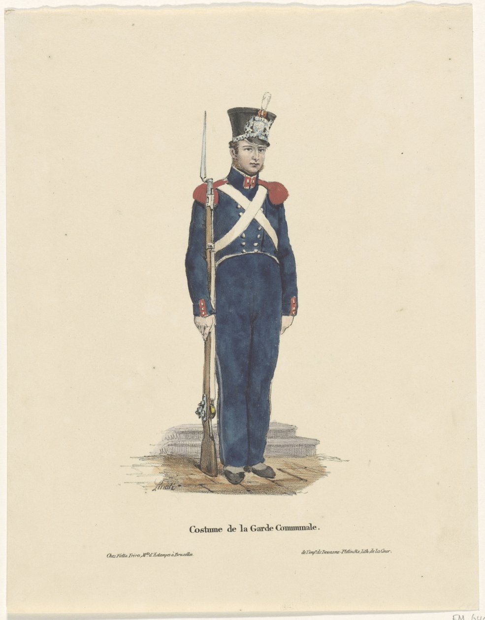 Fuciliere belga, 1830 da Claudio Linati