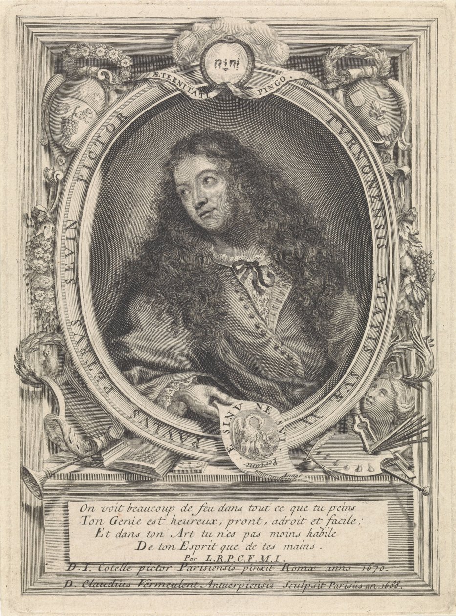 Ritratto del pittore Petrus Paulus Sevin di Tours da Claudius Vermeulen