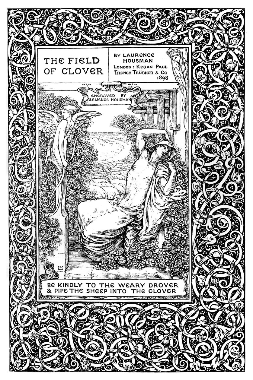 Pagina del titolo di The Field of Clover, 1899 da Clemence Housman