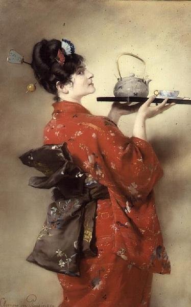 Ritratto di una signora europea in costume giapponese da Clemens von Pausinger