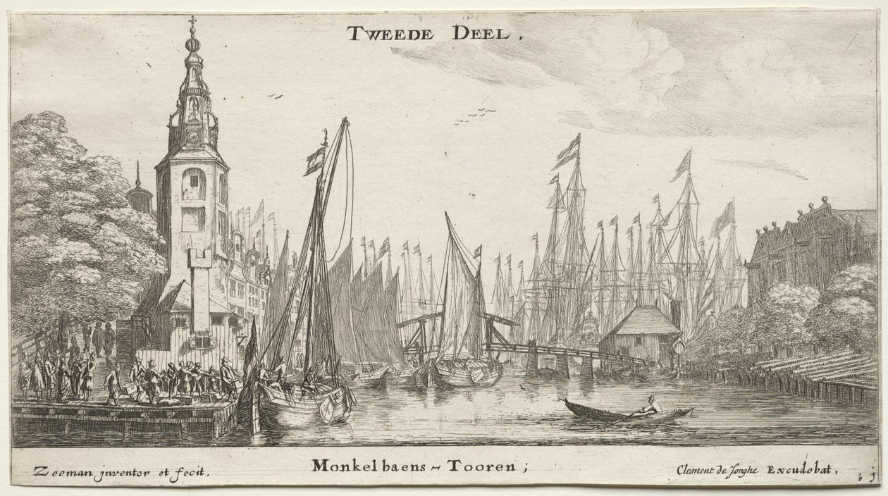 Varie navi e vedute di Amsterdam (Verscheÿde Schepen en Gesichten van Amstelredam), Parte II da Clement de Jonghe