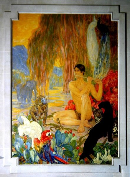 Zoologia, pittura decorativa nella 
