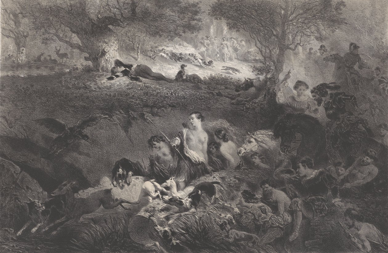 Sogni di caccia, 1858 da Célestin Nanteuil