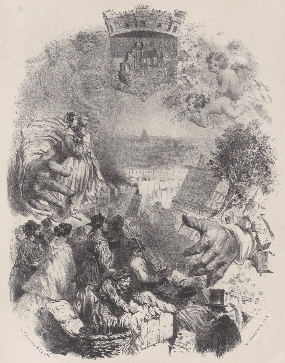 Pagina del titolo per Les Artistes Anciens & Modernes, Vol. IX da Célestin Nanteuil