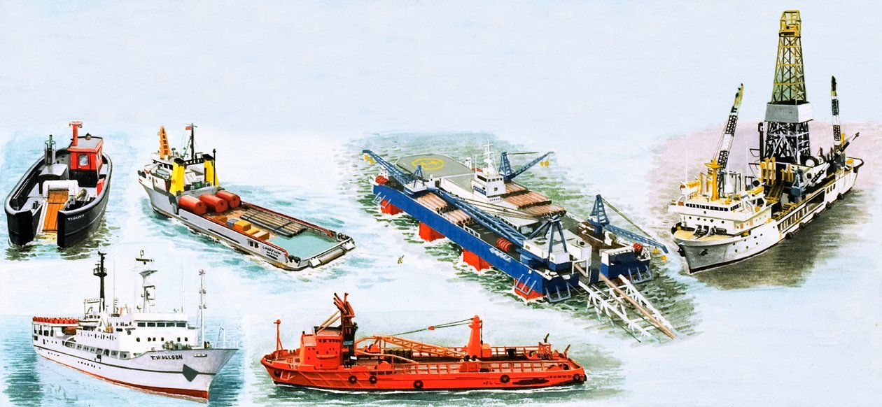 Navi utilizzate per la ricerca del petrolio e varie imbarcazioni impiegate per la ricerca di petrolio da Clifford Meadway