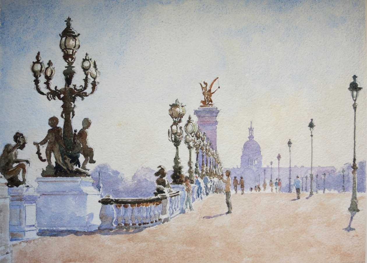 Pont Alexandre III, Parigi, 2007 (acquerello) da Clive Wilson