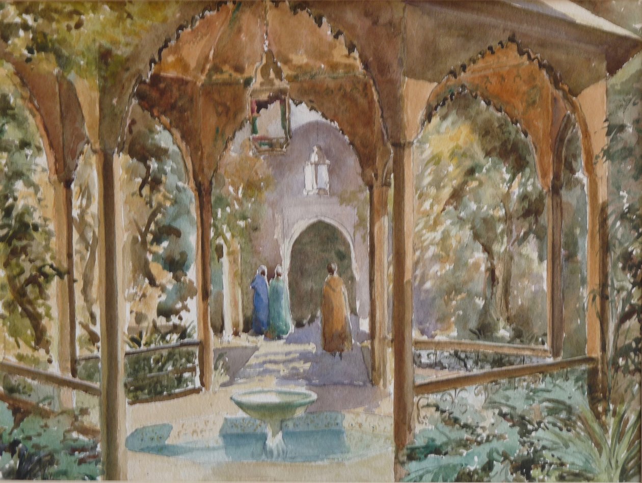 Riyadh, Dar Si Said, Marrakech, 2000 (acquerello) da Clive Wilson