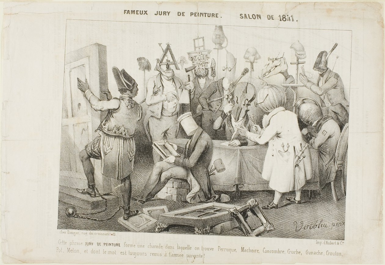 Giuria di pittura famosa. Salone del 1841 da Clément Pruche