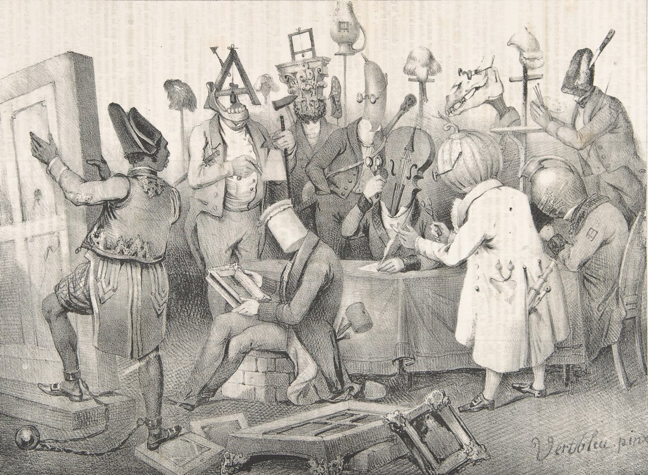 Famosa giuria di pittura. Salone del 1841, 20 marzo 1841 da Clément Pruche