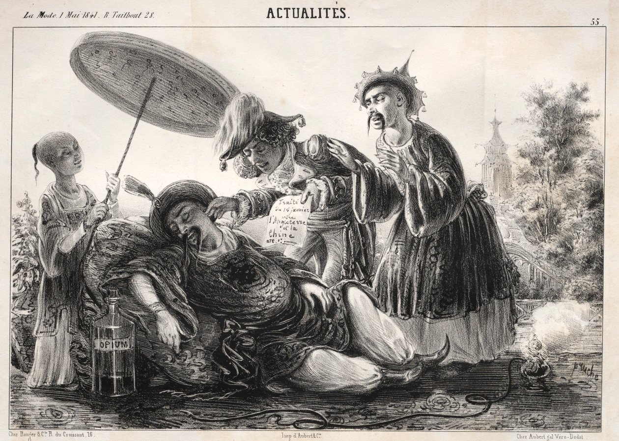 Actualités: --Dites donc! dites donc! celeste Empereur...., 1841 da Clémente Pruche