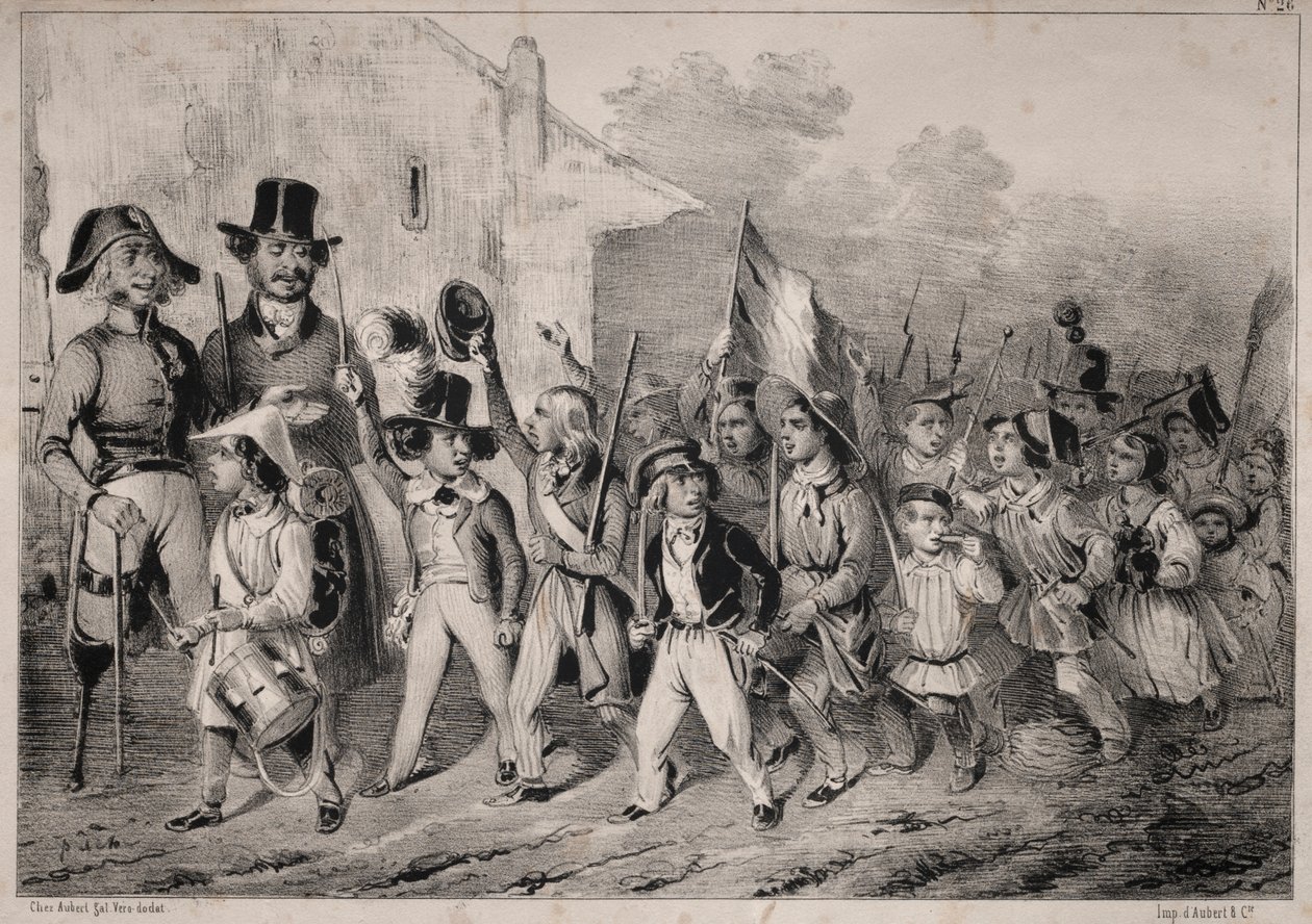 Attualità: Bene! Anche i bambini lo vogliono! Quando si parla di guerra! Come tutto prende fuoco! ... Si vede che è una pianta indigena!... promette bene!! da Clémente Pruche