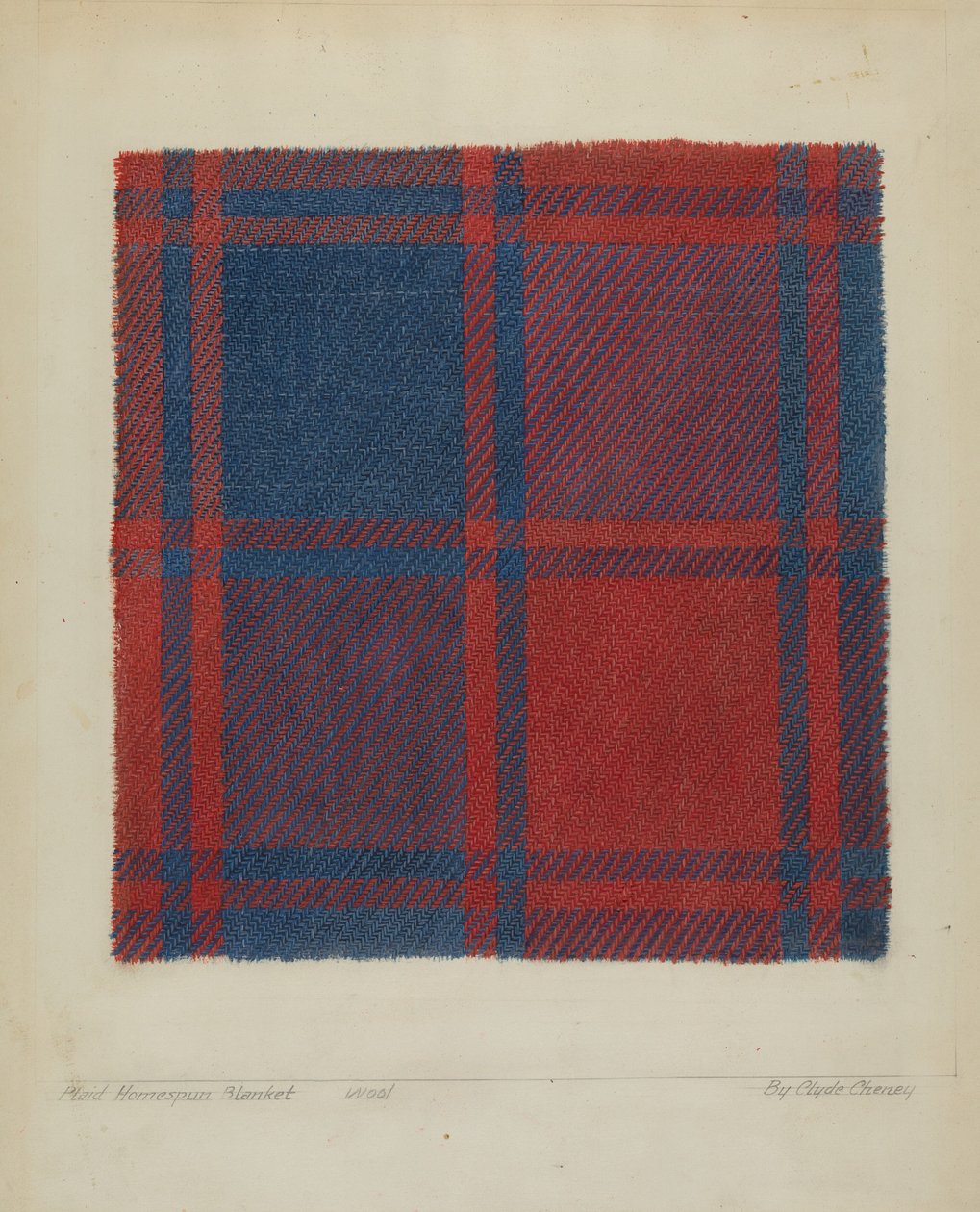 Coperta a quadri fatta in casa da Clyde L. Cheney
