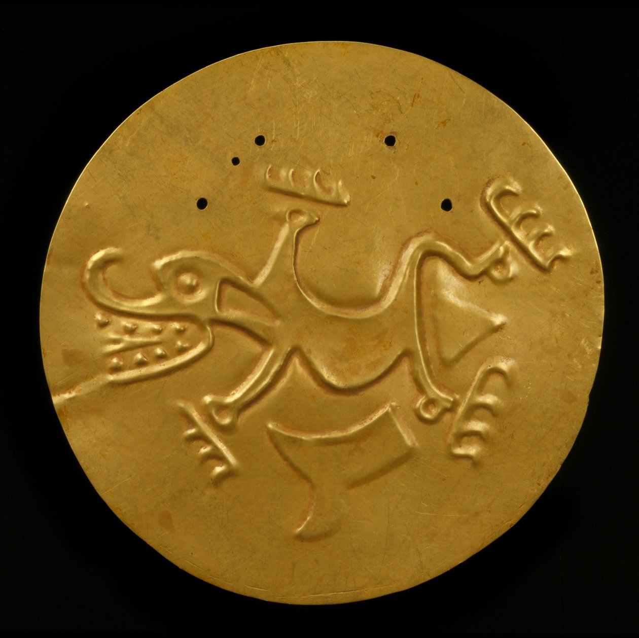 Disco Pectoral con Coccodrillo, 300-1550 d.C. da Coclé Gran