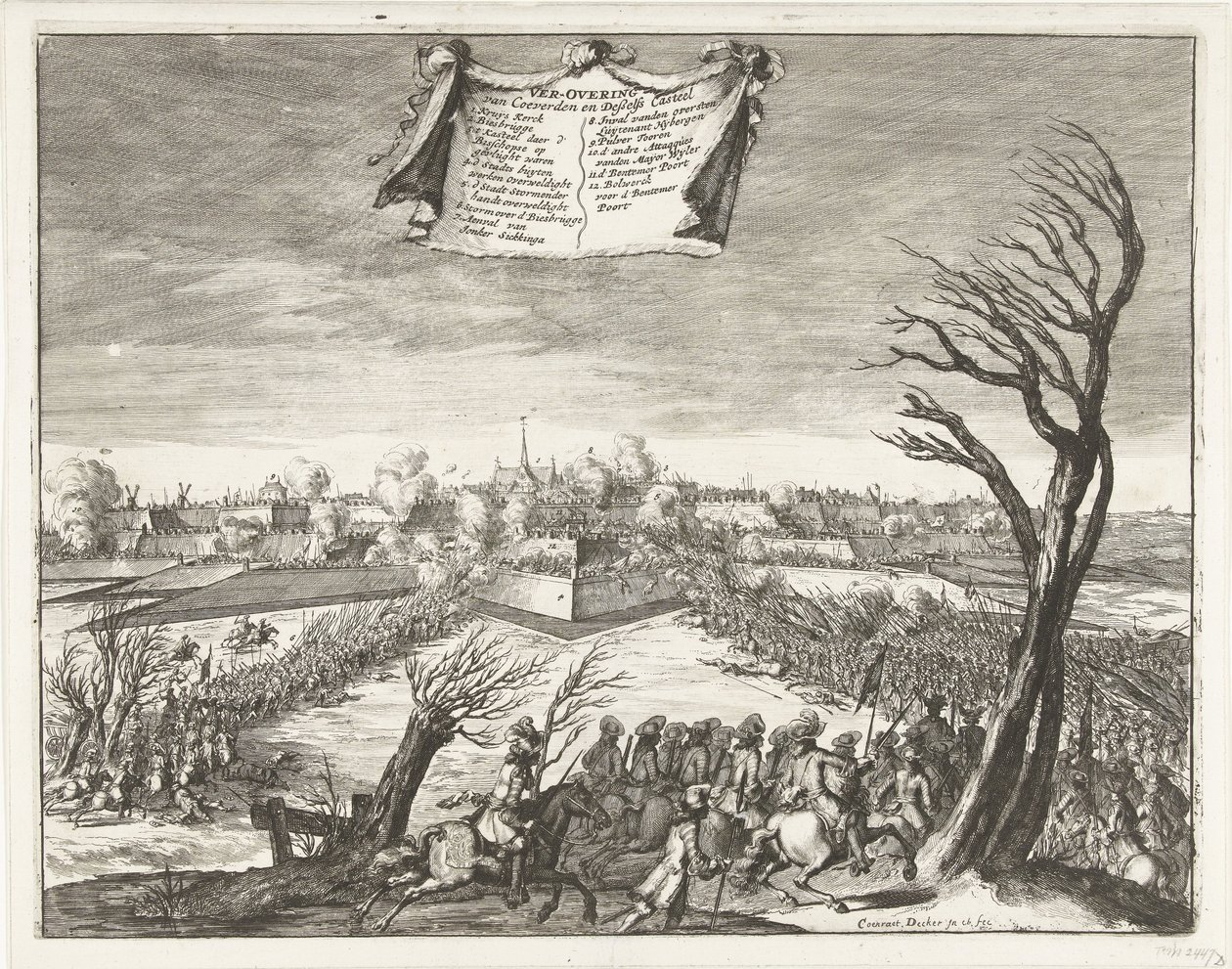 Assalto e conquista di Coevorden il 30 dicembre 1672 da Coenraet Decker