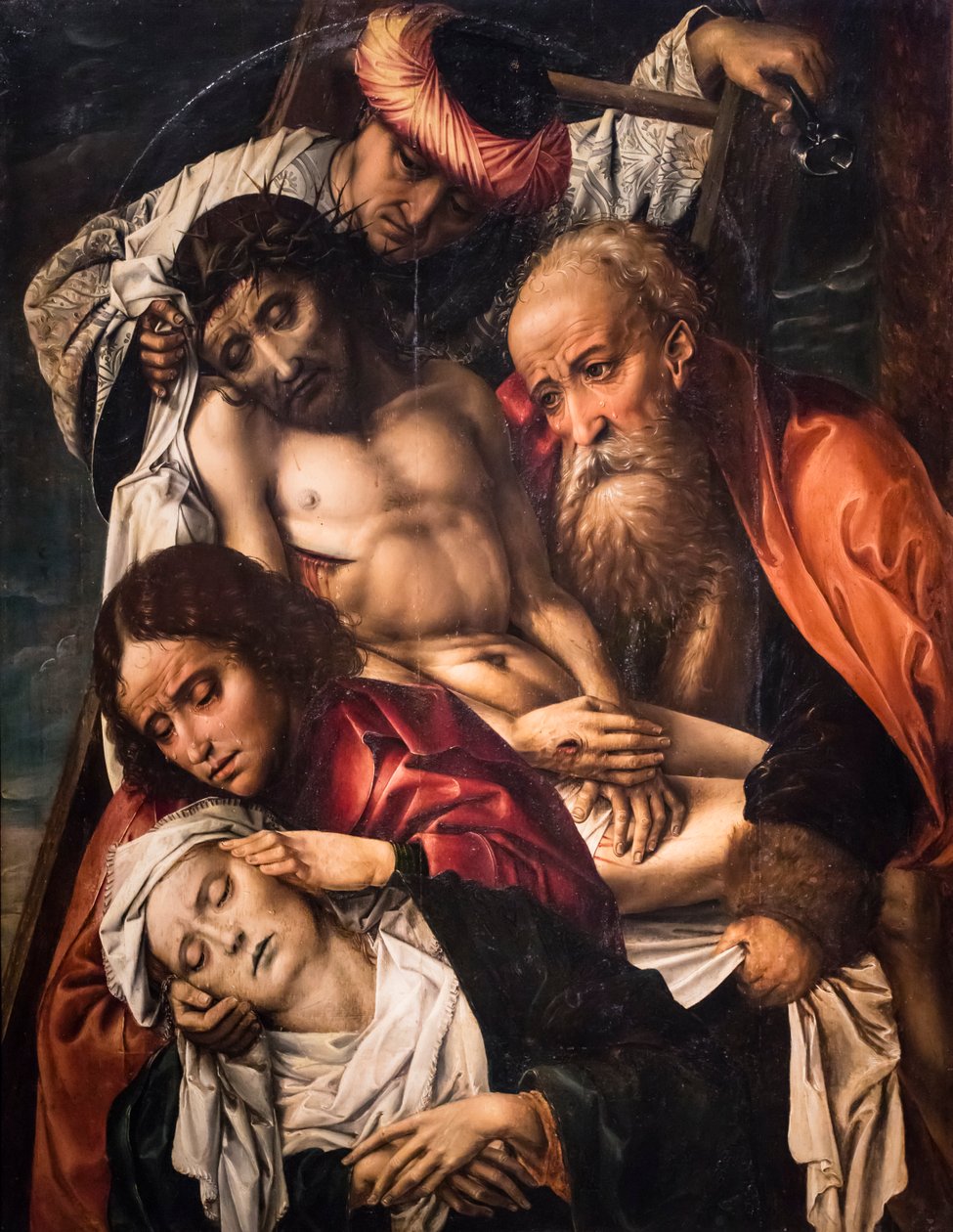 Discesa dalla croce, 1520 circa (tempera e olio su tavola (quercia)) da Colijn de Coter