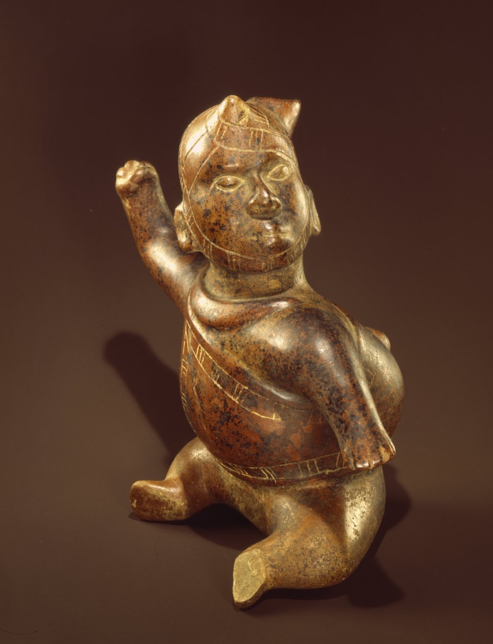 Vaso con figura cornuta da Colima Culture