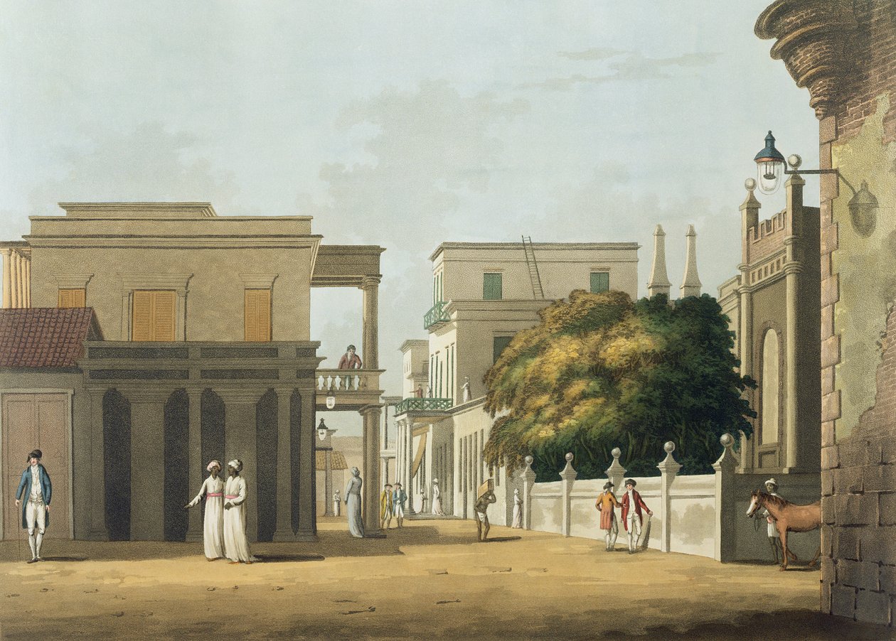 Veduta di una parte di St. Thome Street, Fort St. George, tavola 12 da 