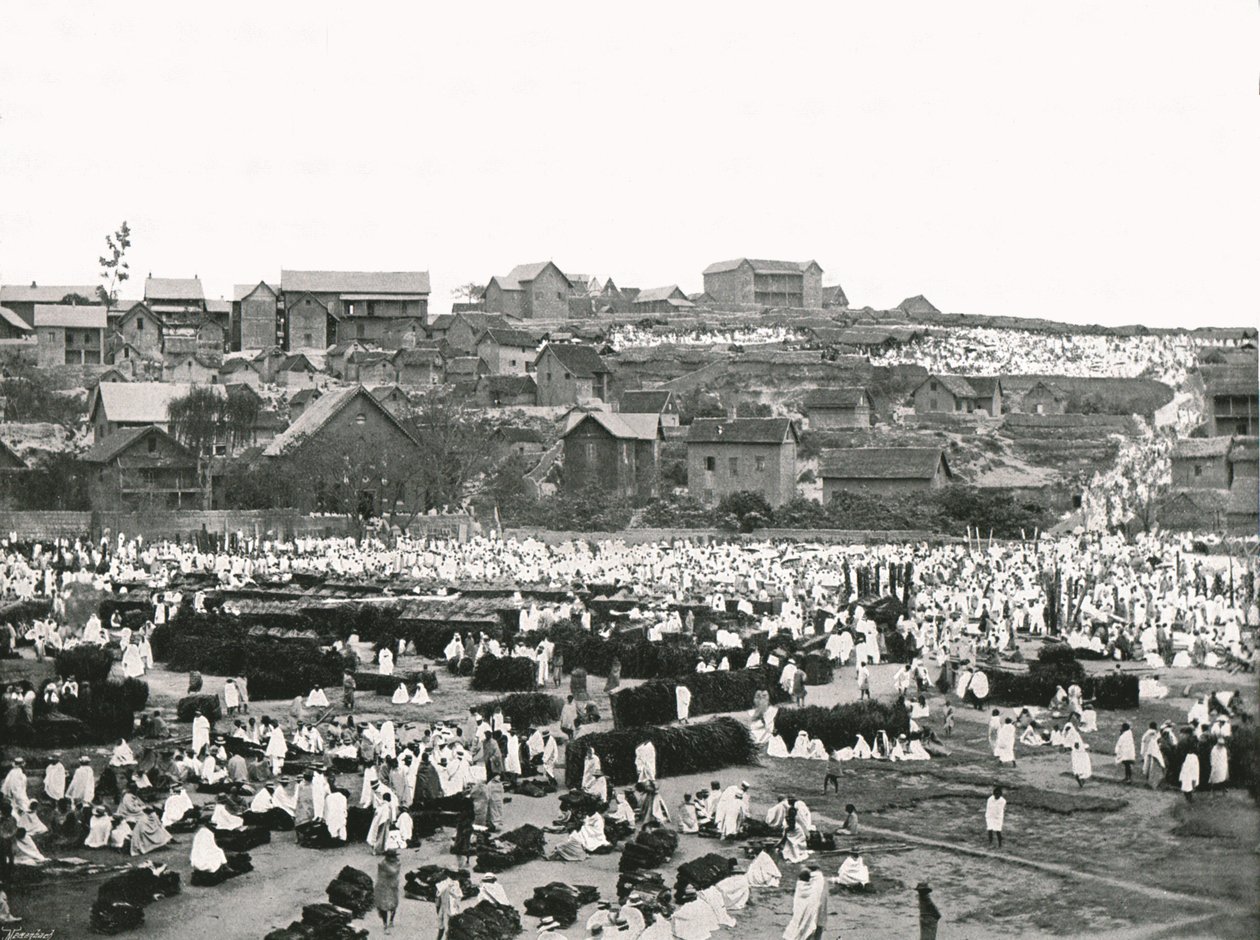 Il mercato, Antananarivo, Madagascar, 1895 da Colonel Stewart