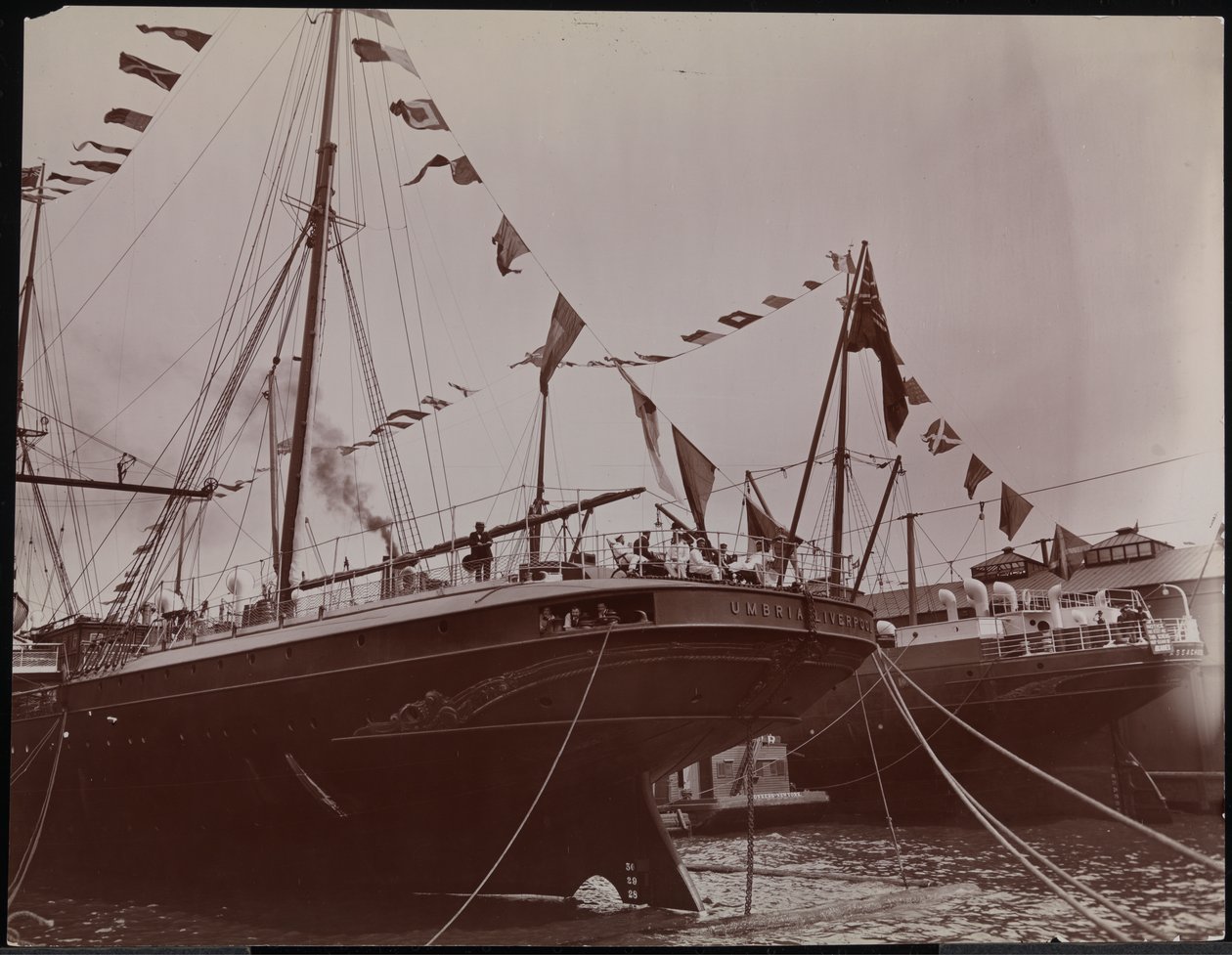 S.S. "Umbria" al molo, c.1897 da Company Byron