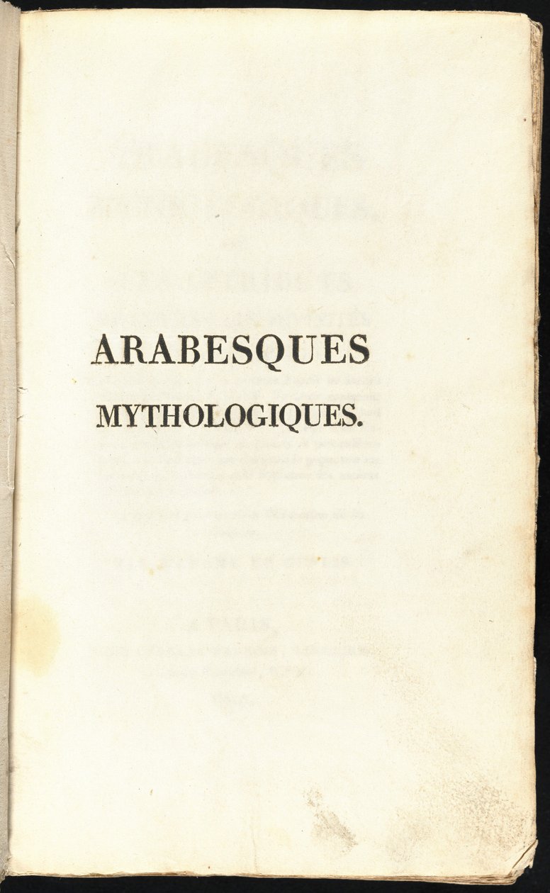Arabeschi mitologici da Comtesse Stéphanie Félicité de Genlis