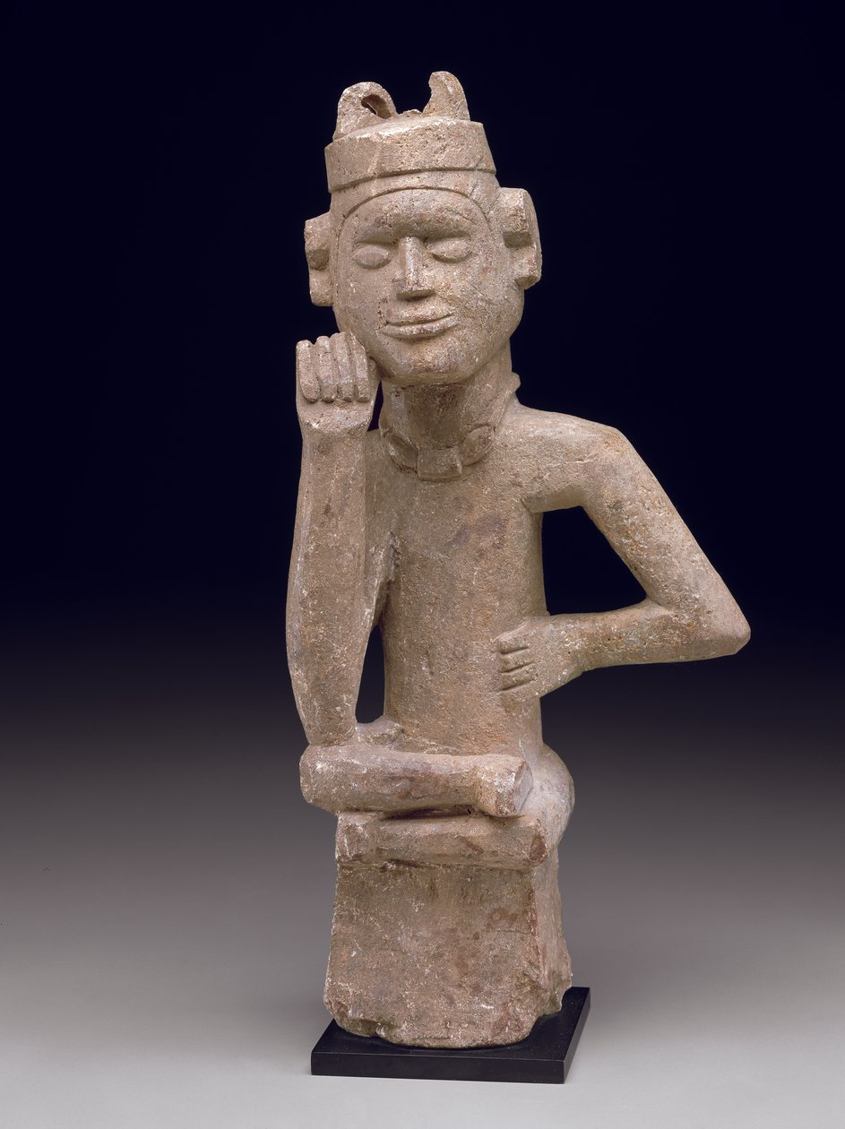 Figura maschile seduta (ntadi), fine XIX o inizio XX secolo da Congolese Congolese