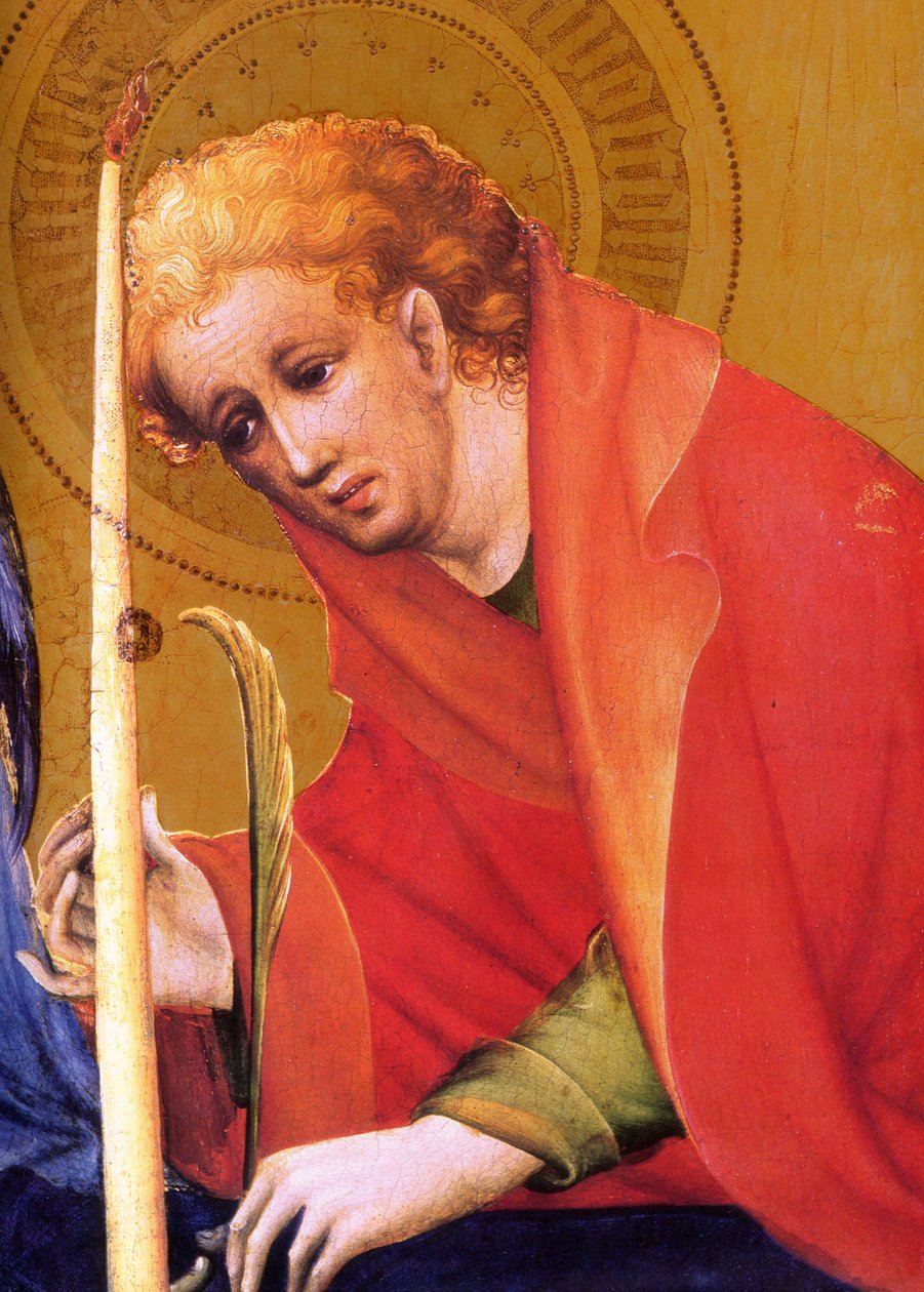 Dortmund, Marienkirche, Konrad von Soest, altare di Maria, pannello centrale, Giovanni da Conrad von Soest