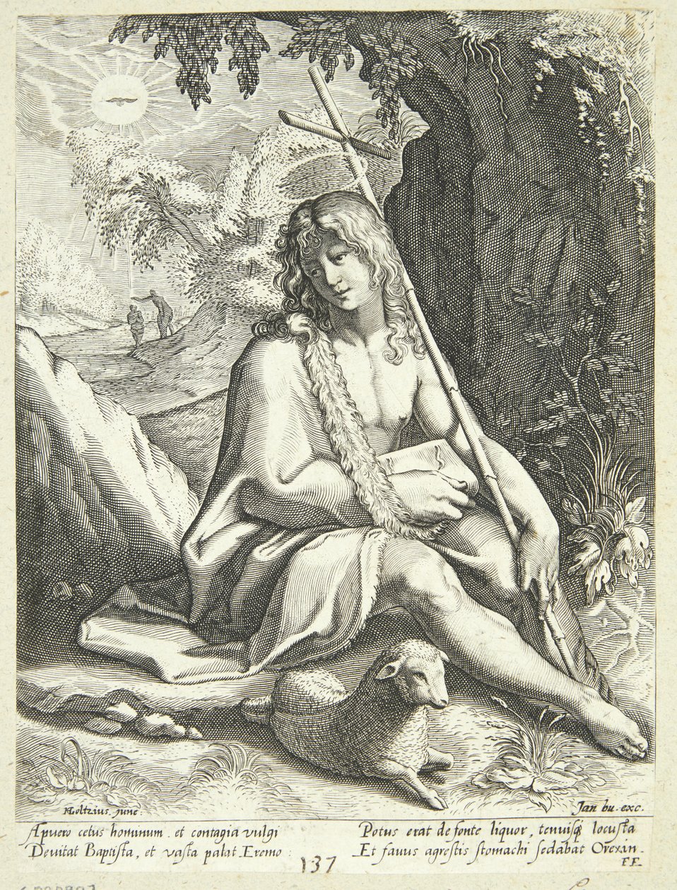 Giovanni Battista nel deserto da Conrad Goltzius
