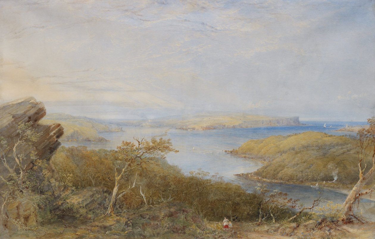 North Head da sopra Balmoral, porto di Sydney da Conrad Martens