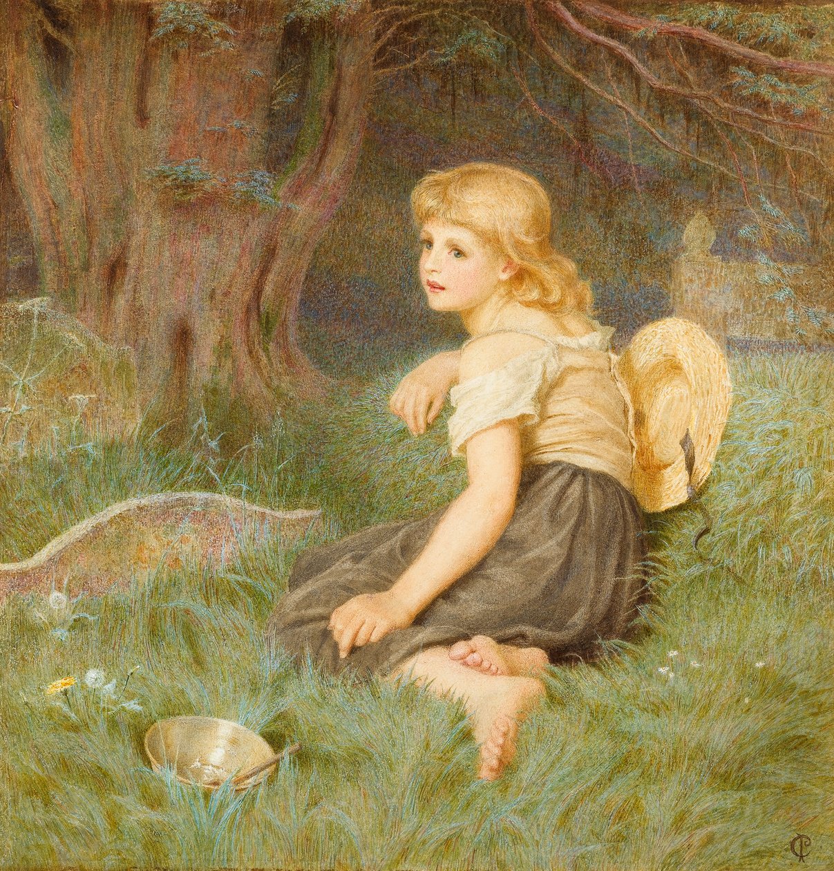 E lì sul terreno mi siedo..., 1878 da Constance Phillott