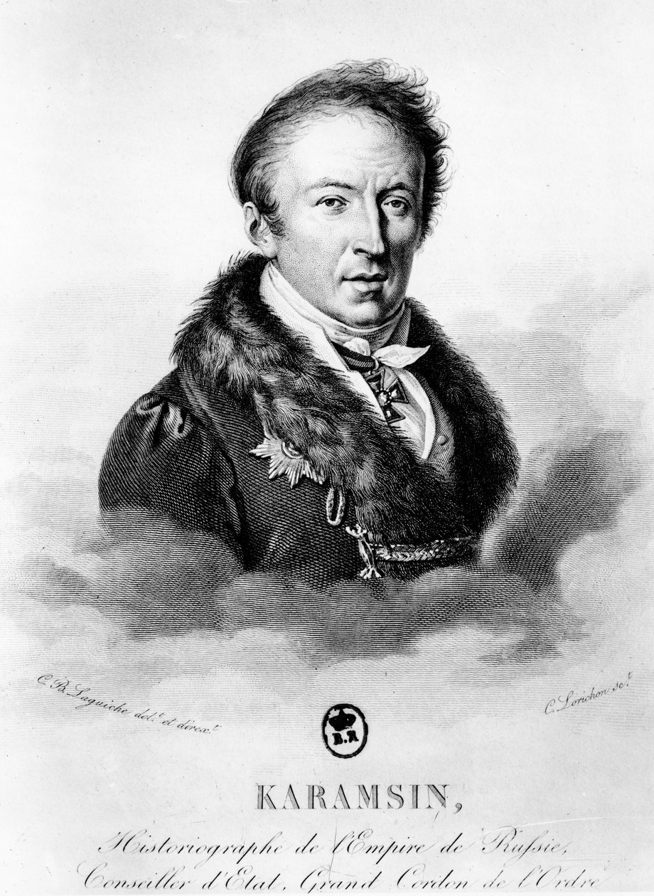 Ritratto di Nikolai Mikhailovich Karamzin da Constant Louis Antoine Lorichon