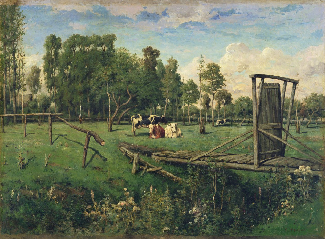 Un Pascolo in Normandia da Constant Emile Troyon