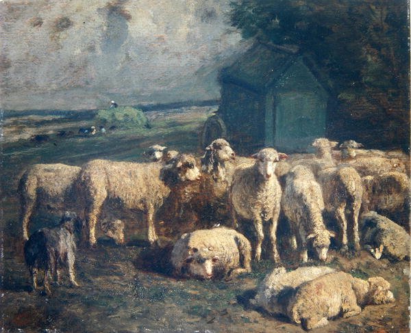 Gregge di pecore da Constant Emile Troyon