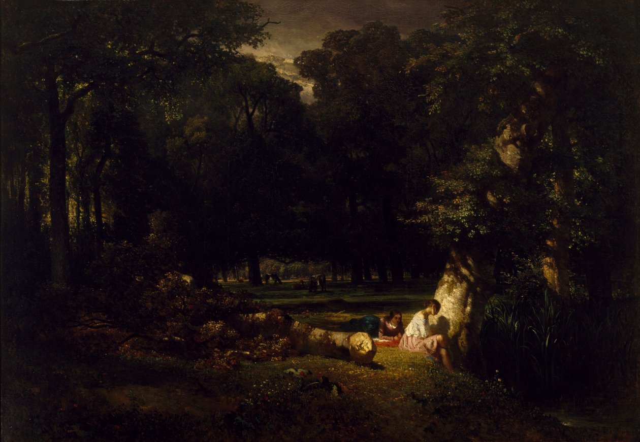 I bagnanti (Radura nella foresta) da Constant Emile Troyon