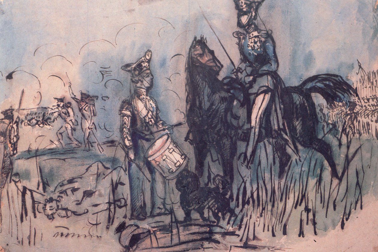 Truppe russe alla battaglia di Inkerman, 5 novembre 1854 da Constantin Guys