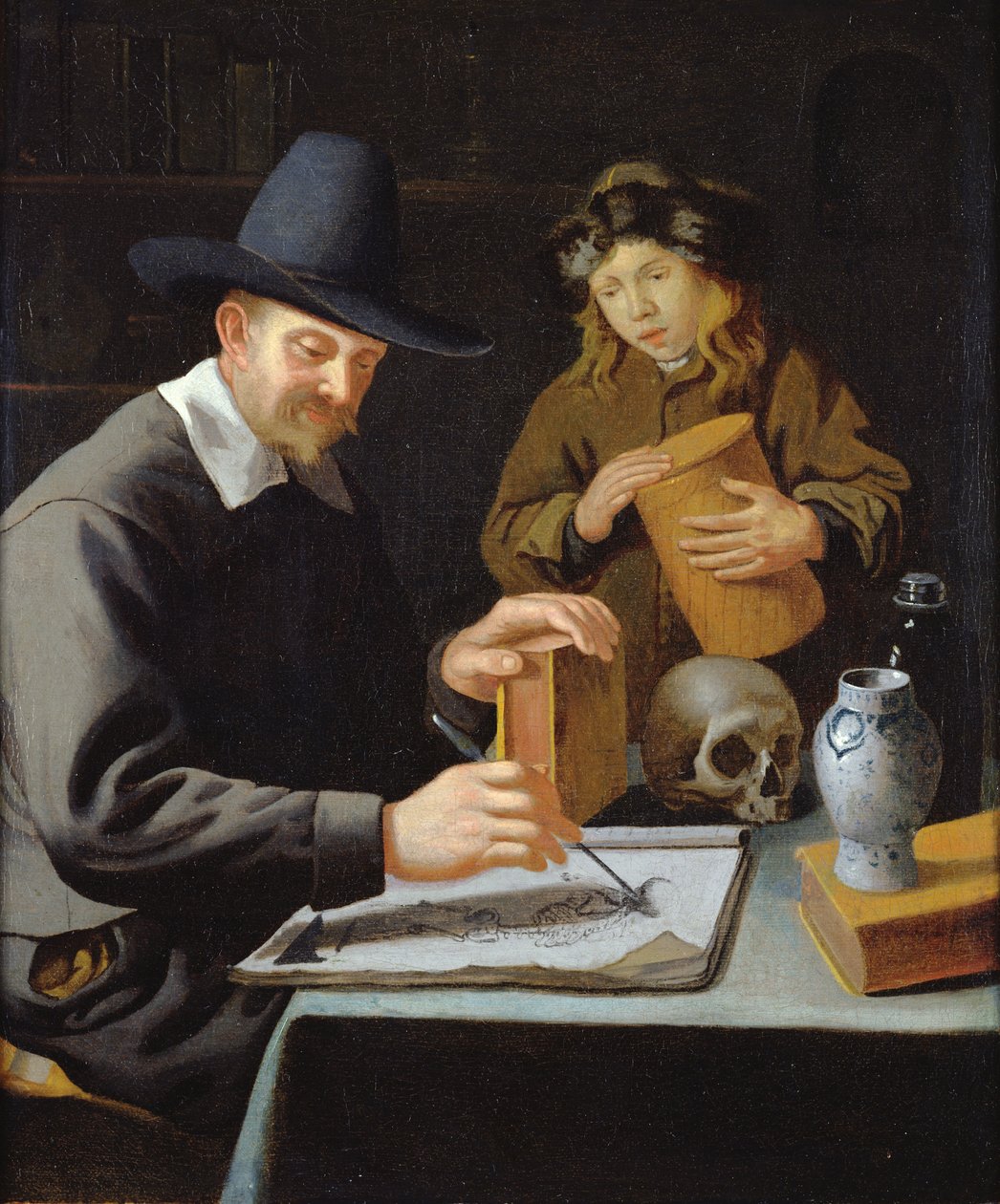 Il Pittore e il Suo Allievo da Constantin Verhout or Voorhout