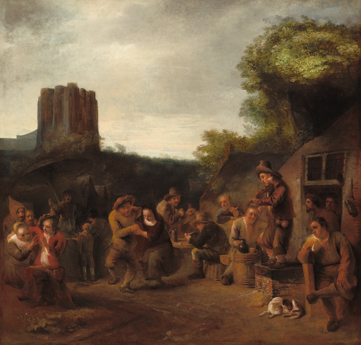 Convivialità vicino alla locanda, c.1650 da Constantin Daniel van Renesse