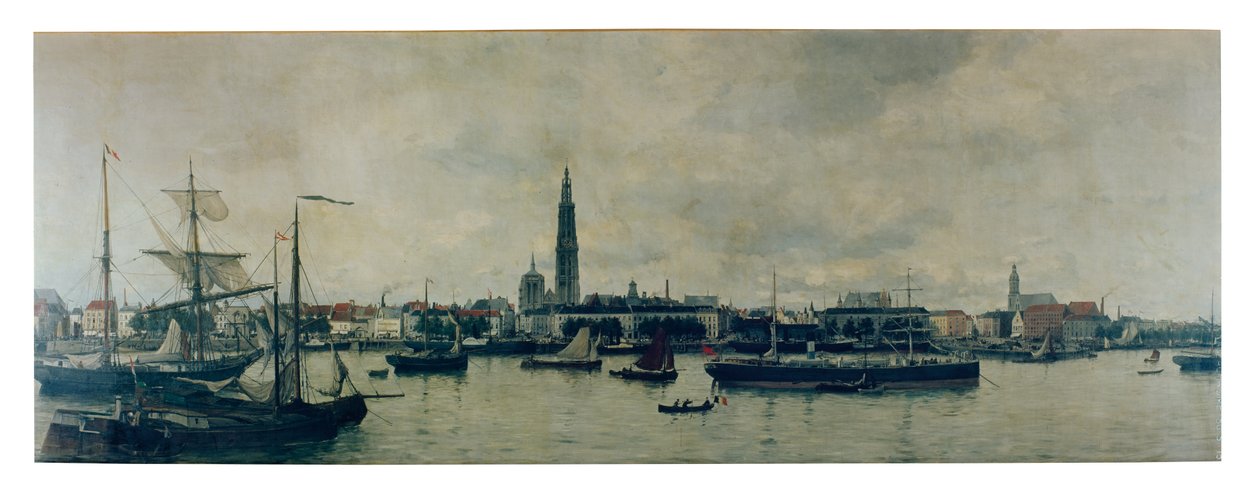 Il lungomare di Anversa da Constantin Emile Meunier