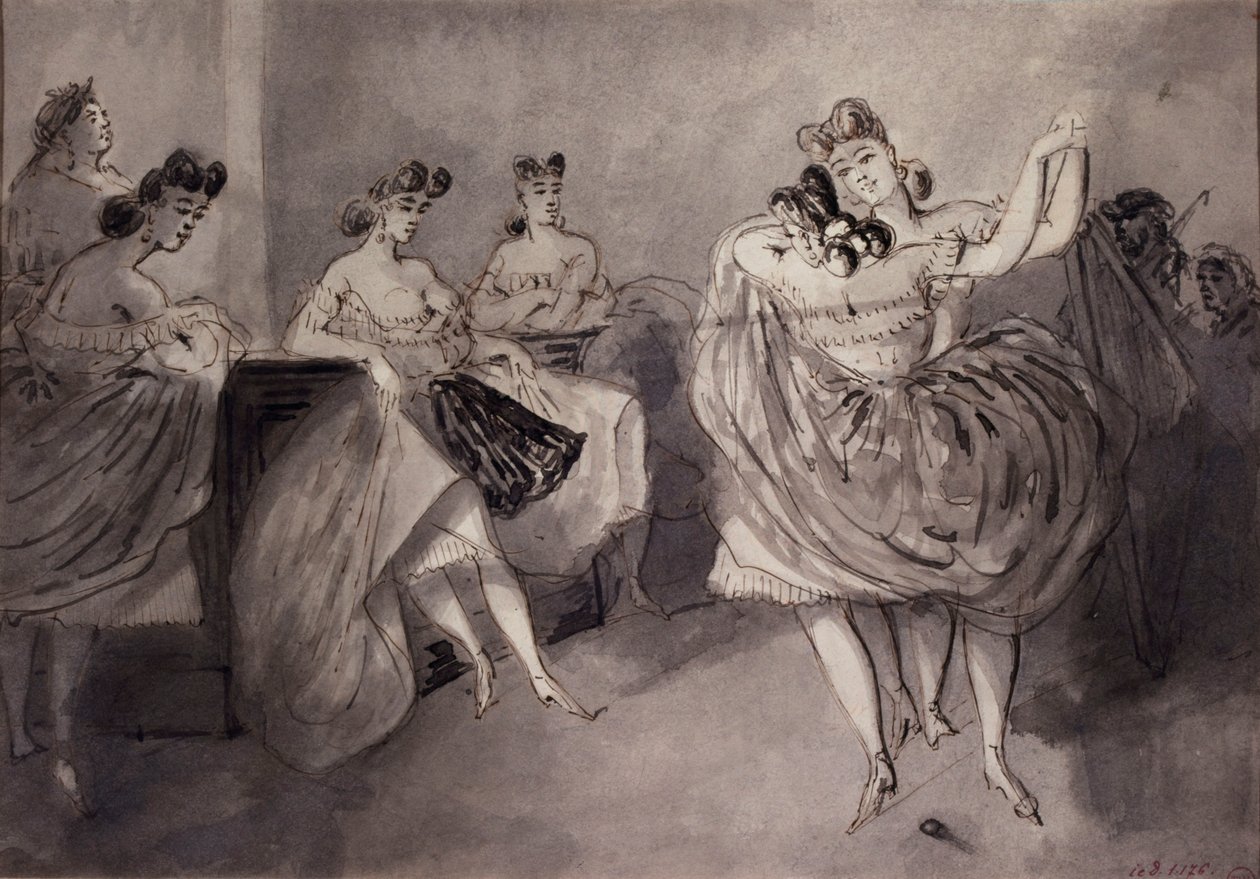 Scena di danza in un bordello, circa 1865 da Constantin Guys