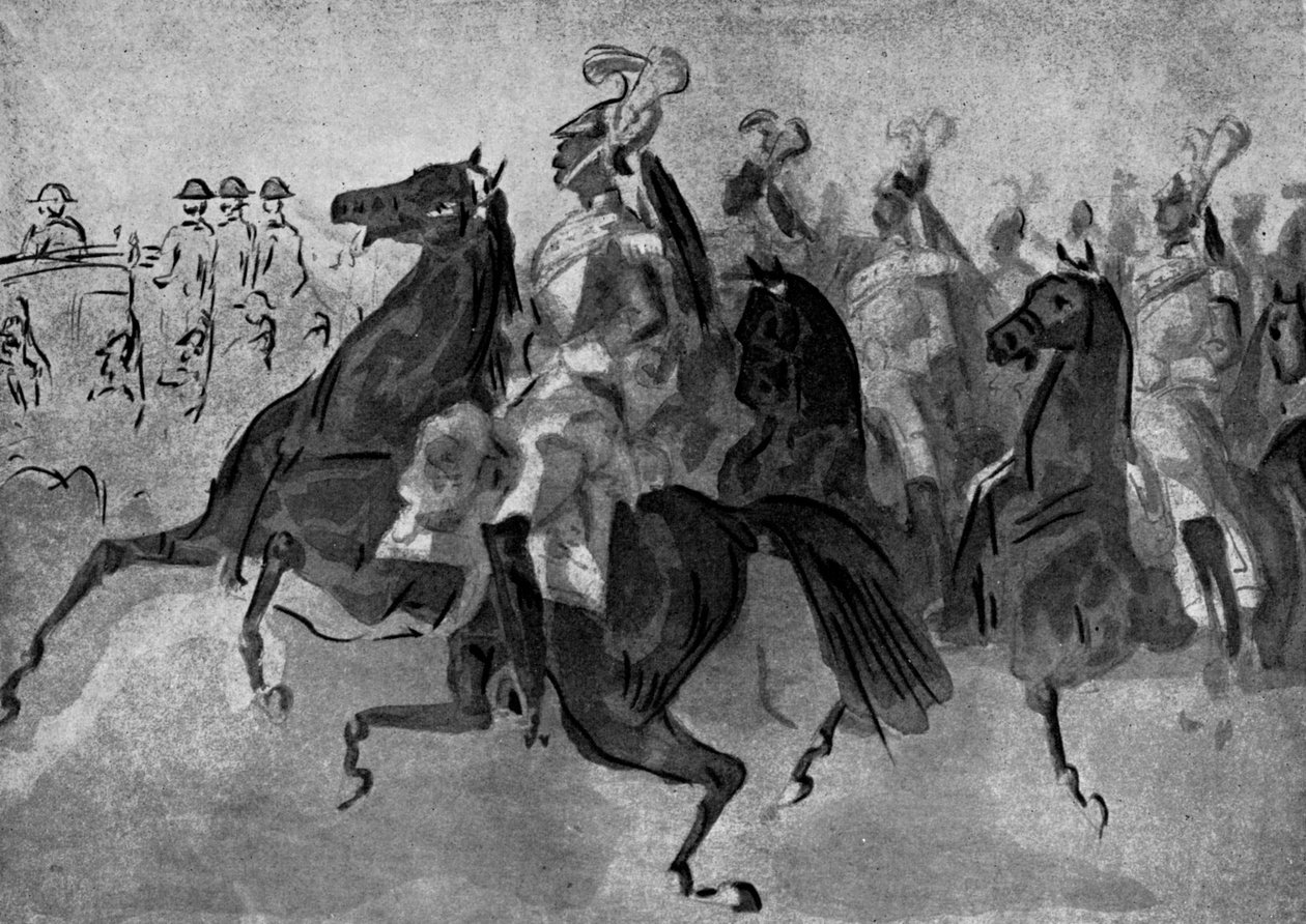 La scorta dei corazzieri, XIX secolo, 1930 da Constantin Guys