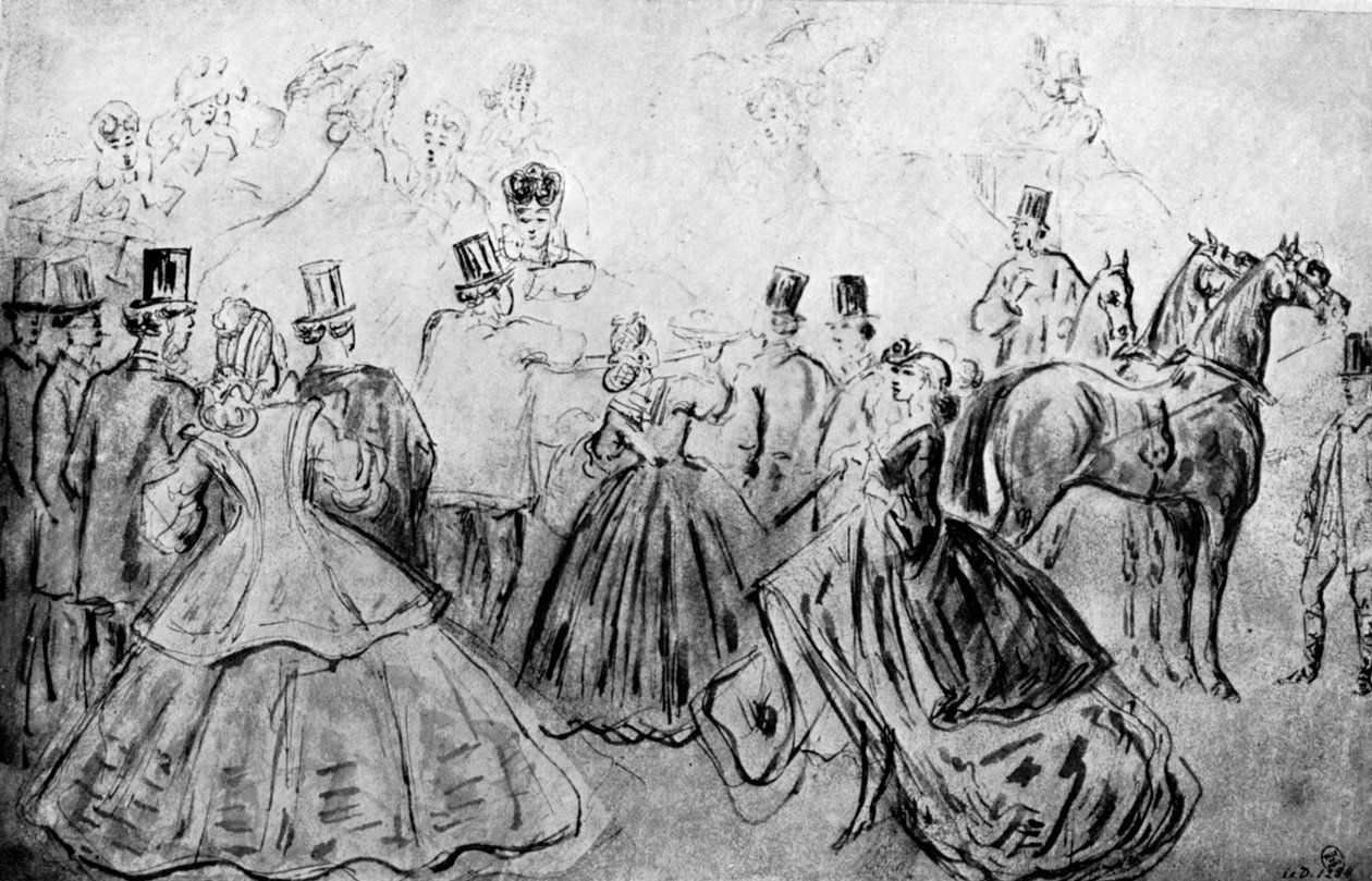 La passeggiata, XIX secolo, 1930 da Constantin Guys