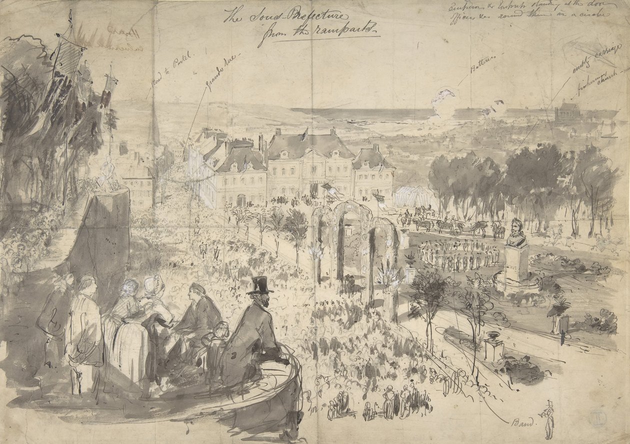 La visita di Napoleone III a Boulogne-sur-Mer da Constantin Guys